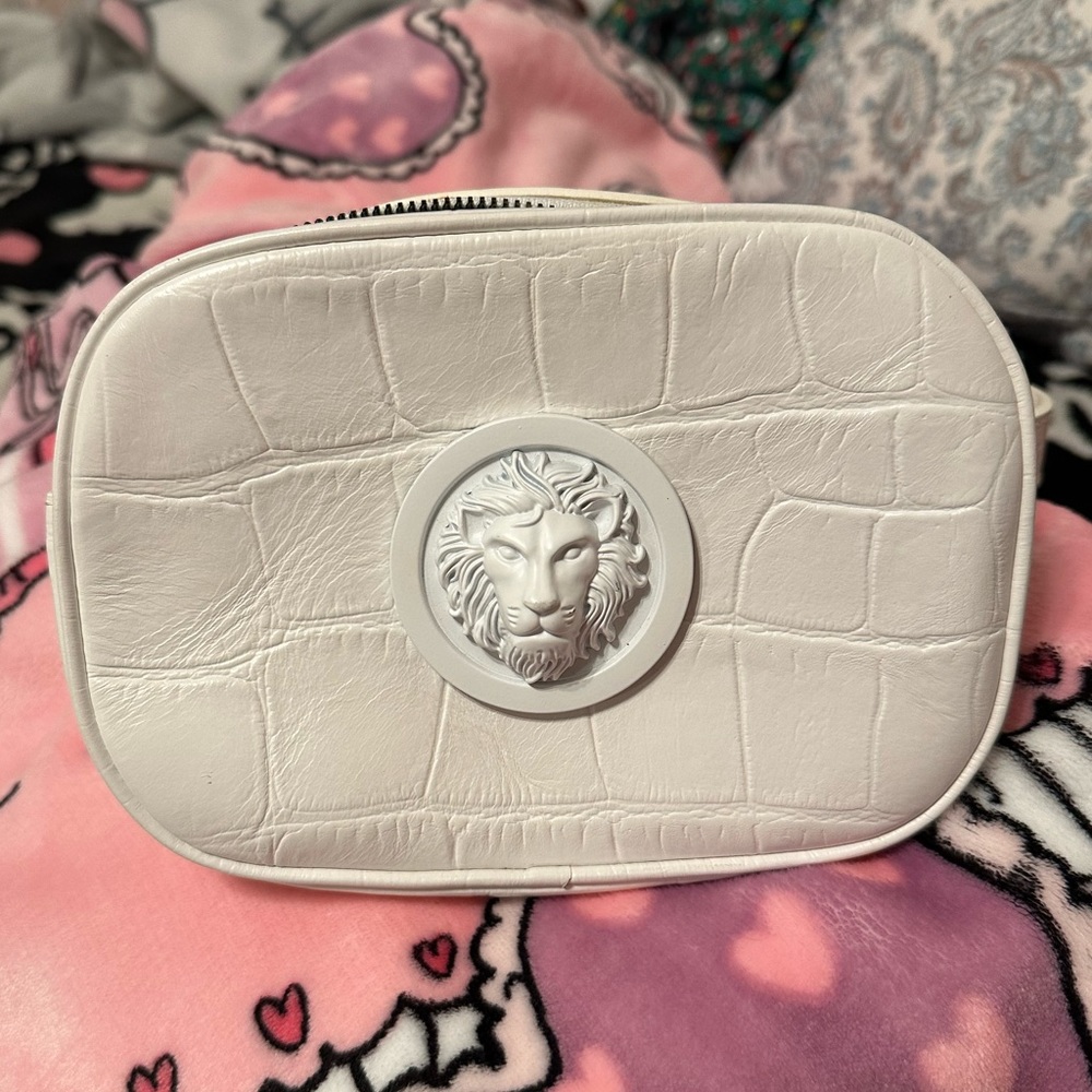 Versace Versus white Croc Embossed belt bag Medusa Fanny